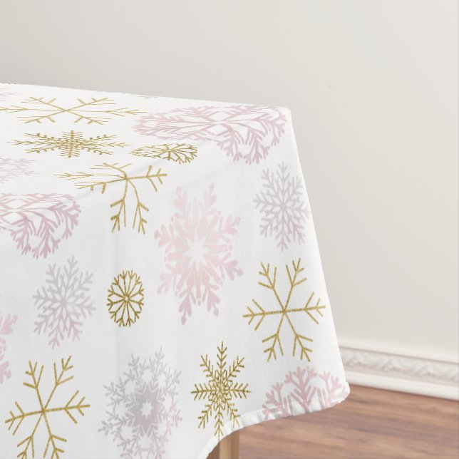 Icy Snowflake Winter Wonderland Tischdecke (Beispiel)
