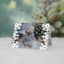 Icy Snowflakes Custom Foto Christmas