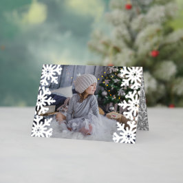 Icy Snowflakes Custom Foto Christmas