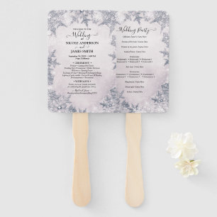 Icy Snowflakes White Winter Wonderland Wedding Fächer