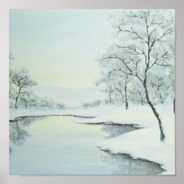 Icy Winter Landscape Fine Art Print Poster (Vorne)