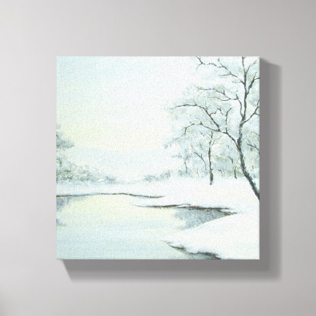 Icy Winter Landschaft Canvas Print Leinwanddruck (Vorderseite)