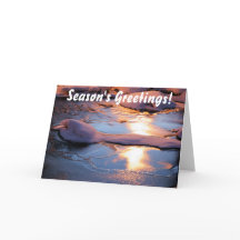 Icy Winter River Season's Greetings Card