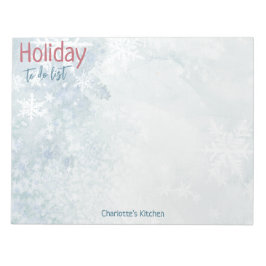 Icy Winter White Snowflake Mailadresse Label Notizblock