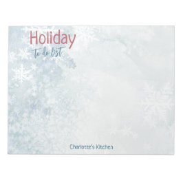 Icy Winter White Snowflake Mailadresse Label Notizblock