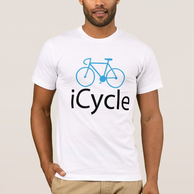 iCycle Blaufahrrad T-Shirt (Vorderseite)
