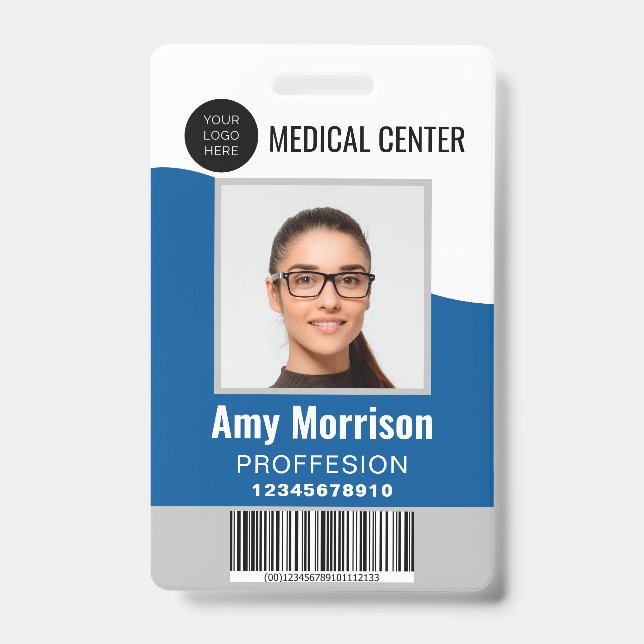 ID-Abzeichen mit Lanyards für Geschäftsmitarbeiter Ausweis (Vorderseite)