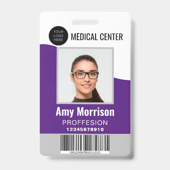 ID-Abzeichen mit Lanyards für Geschäftsmitarbeiter Ausweis (Vorderseite)