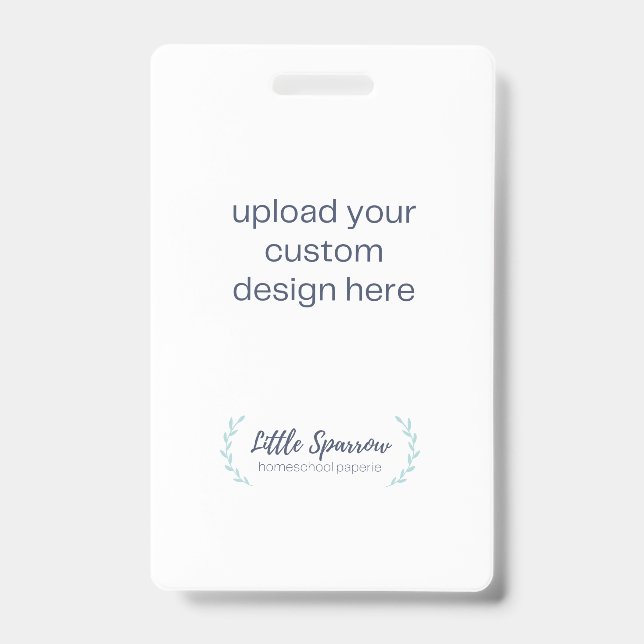ID Badge - Upload Your Own Design Vertical Ausweis (Vorderseite)