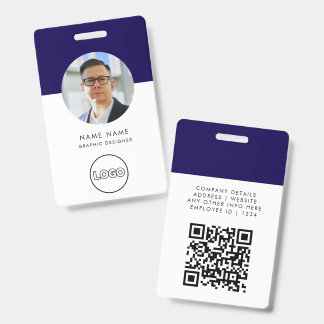 ID Card Modern Minimalist Photo Name Logo Ausweis