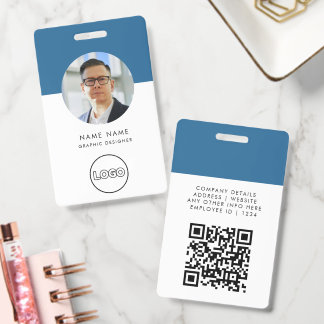 ID Card Modern Minimalist Photo Name Logo Ausweis