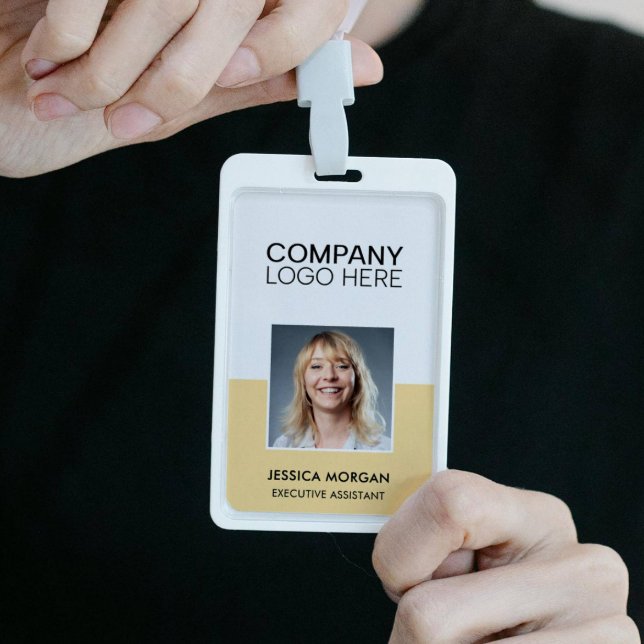 ID CORPORATE LOGO EMPLOYEE PHOTO LIGHT YELLOW AUSWEIS (Von Creator hochgeladen)