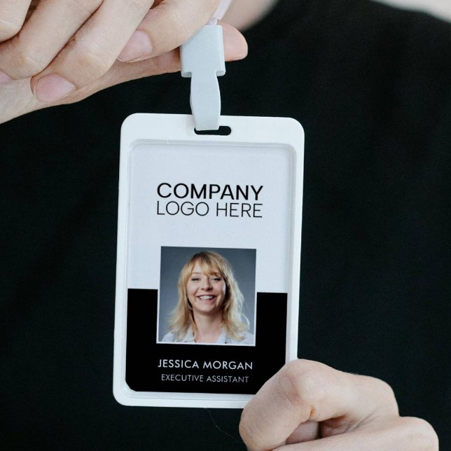 ID CORPORATE LOGO EMPLOYEE PHOTO MINIMAL BLACK AUSWEIS (Von Creator hochgeladen)