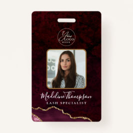 ID des Unternehmens Burgundy Agate Marble Business Ausweis