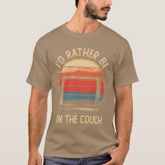 Id eher auf der Couch Filme zeigt Retro Retro-Retr T-Shirt