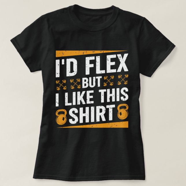 Id Flex, aber ich mag dieses Shirt Fitness Gym Men (Design vorne)