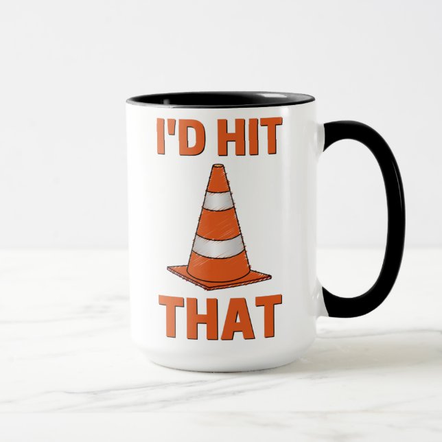 I'd hit that funny autocross design orange cone tasse (Rechts)