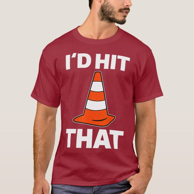 ID Hone - Funny Autocross Design mit Cone T-Shirt (Vorderseite)