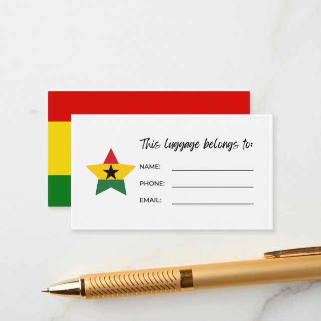 ID-Karte für Gepäckträger Begleitkarte (Vorderseite/Rückseite Beispiel)