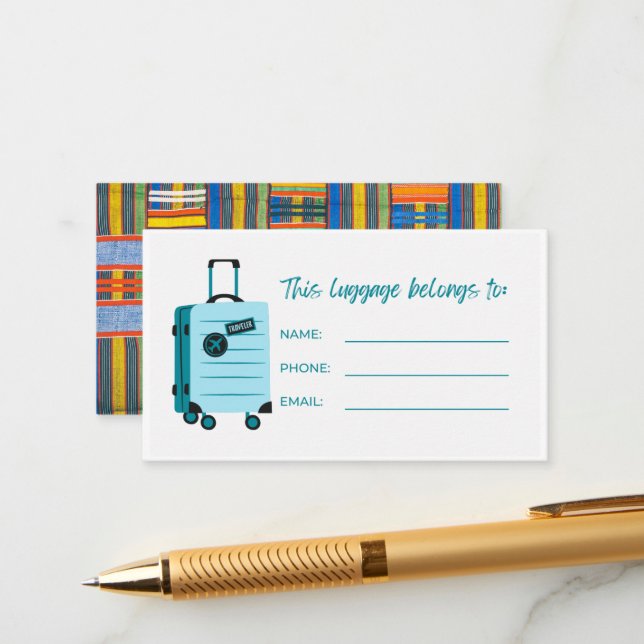 ID-Karte für Gepäckträger Begleitkarte (Vorderseite/Rückseite Beispiel)