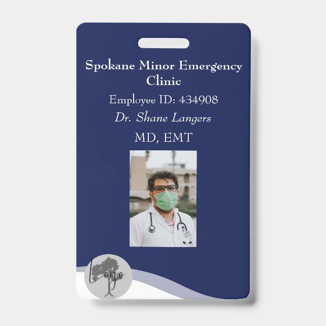 ID Lanyard Abzeichen Medical Foto Navy Ausweis (Front)