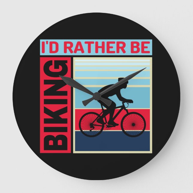 ID RATHER BE BIDER GROßE WANDUHR (Vorderseite)