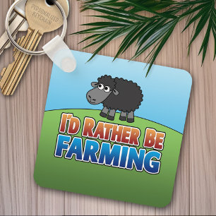 I'd Rather be Farming! (Virtual Farming) Schlüsselanhänger