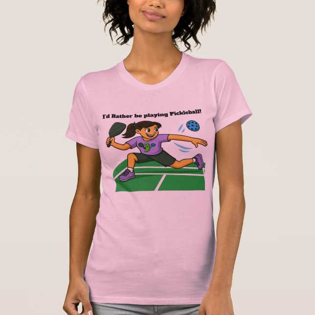 I'd Rather be playing pickleball T-Shirt (Vorderseite)