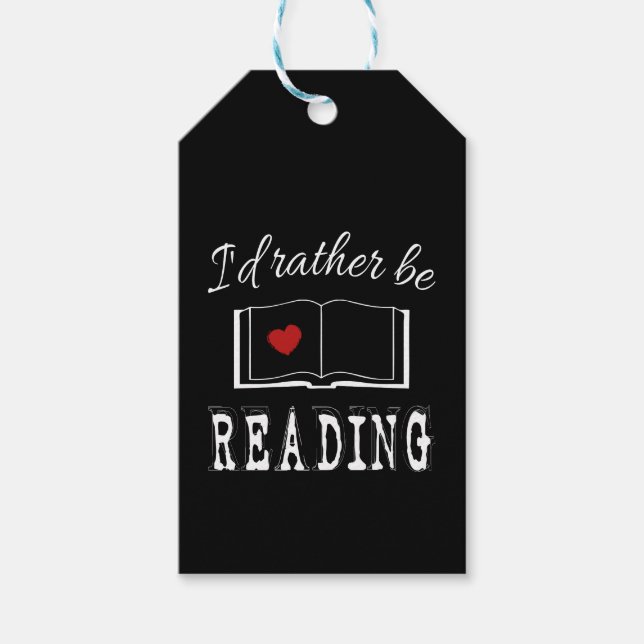 I'd rather be reading geschenkanhänger (Vorderseite)