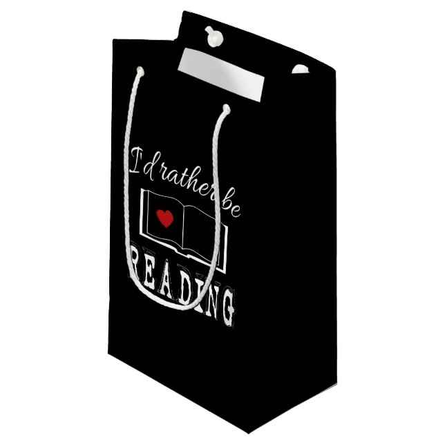 I'd rather be reading kleine geschenktüte (Vorderseite Schrägansicht)