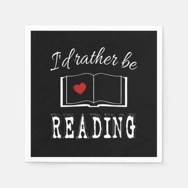 I'd rather be reading serviette (Vorderseite)