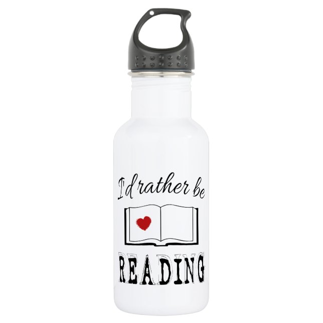 I'd rather be reading trinkflasche (Vorderseite)