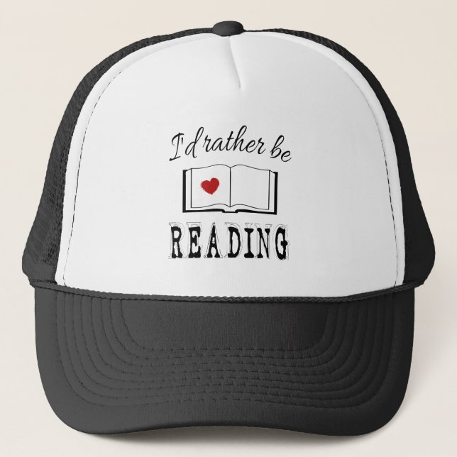 I'd rather be reading truckerkappe (Vorderseite)