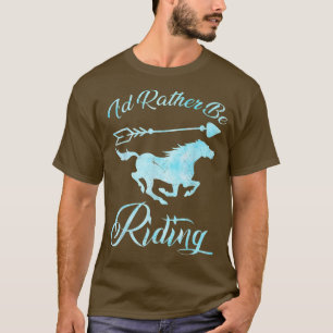 ID RATHER BE RISE Reitpferde Girls Kinder T-Shirt