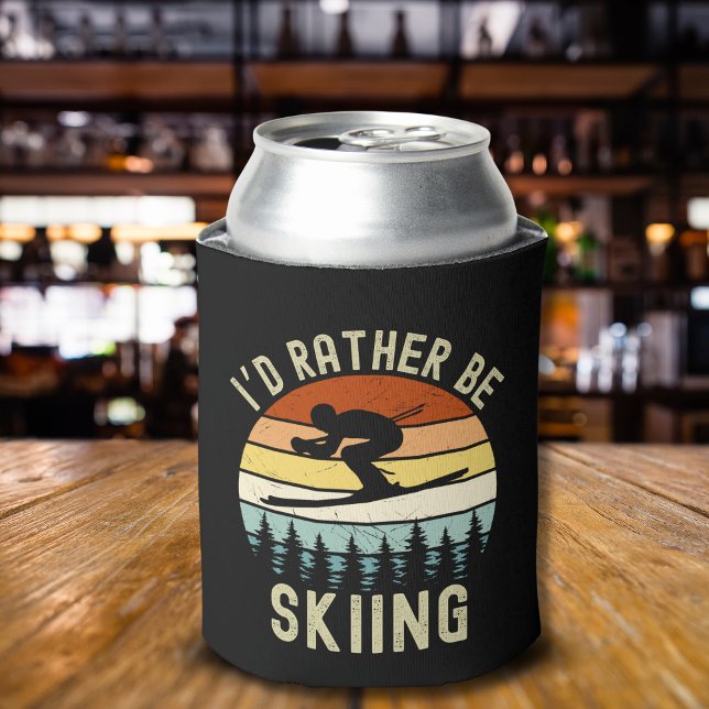 I'd Rather be Skiing, Funny skier Dosenkühler (Von Creator hochgeladen)