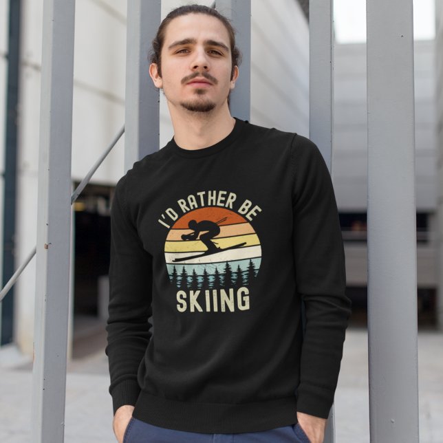 I'd Rather be Skiing, Funny skier Sweatshirt (Von Creator hochgeladen)