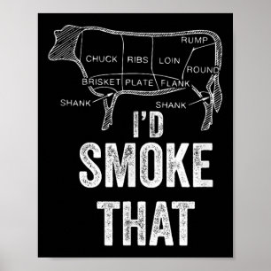 Id rauchen, dass Grillen Grill Grill Grill Kochen Poster