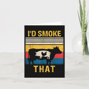 Id rauchen diese lustige Grillen Barbeque Smoker G Karte