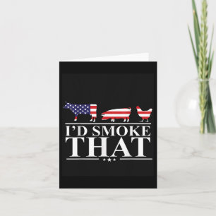 Id rauke, dass Fleisch Pitmaster Grill gift lustig Karte