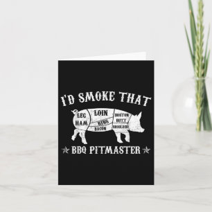 Id Smok, dass T Shirt Pig Pitmaster Funny Grillen  Karte