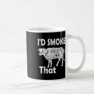 Id Smoke, diese lustige Barbeque Grillgegrillte Gr Kaffeetasse