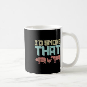 Id Smoke Pork Chicken Beef Funny Grillen Barbecue Kaffeetasse