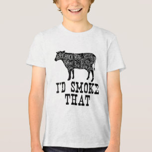 Id Smoke That Cow - Grillmasters Bekleidung für Gr Tri-Blend Shirt