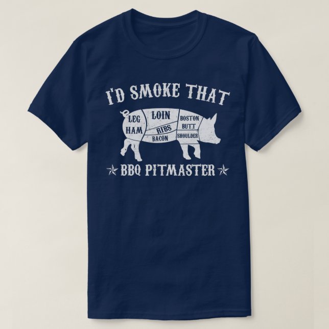 Id Smoke ThatPig Pitmaster Funny GRILLEN Rauchen G T-Shirt (Design vorne)