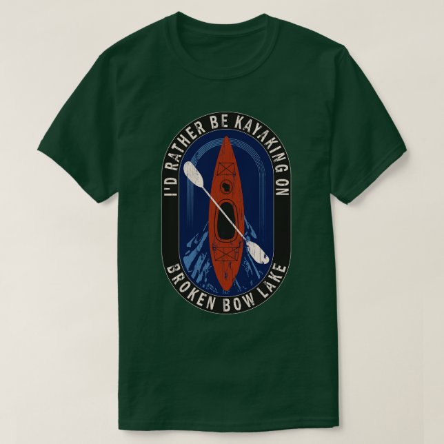 Id statt Kayaking am gebrochenen Bow Lake in Wisco T-Shirt (Design vorne)