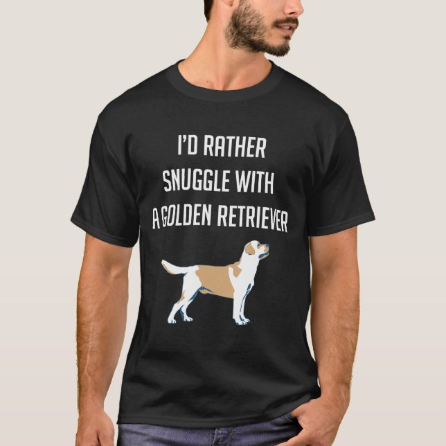 Id statt Schnurrbart mit einem Coolen Hund mit Gol T-Shirt (Vorderseite)