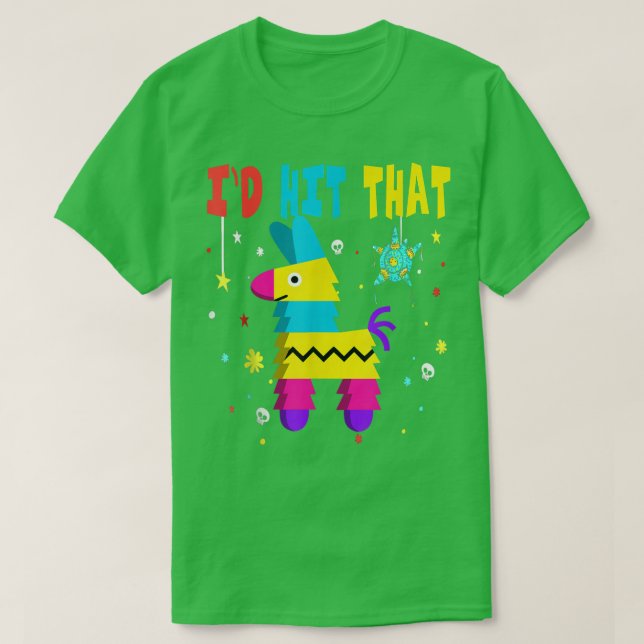 Id trifft, dass Pinata Fiesta Bauer Cinco de May L T-Shirt (Design vorne)