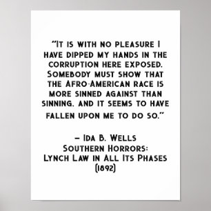 Ida B Wells Korruptionsquote Poster