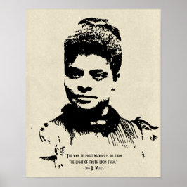 Ida B Wells Licht auf das Zitat der Wahrheit Poster