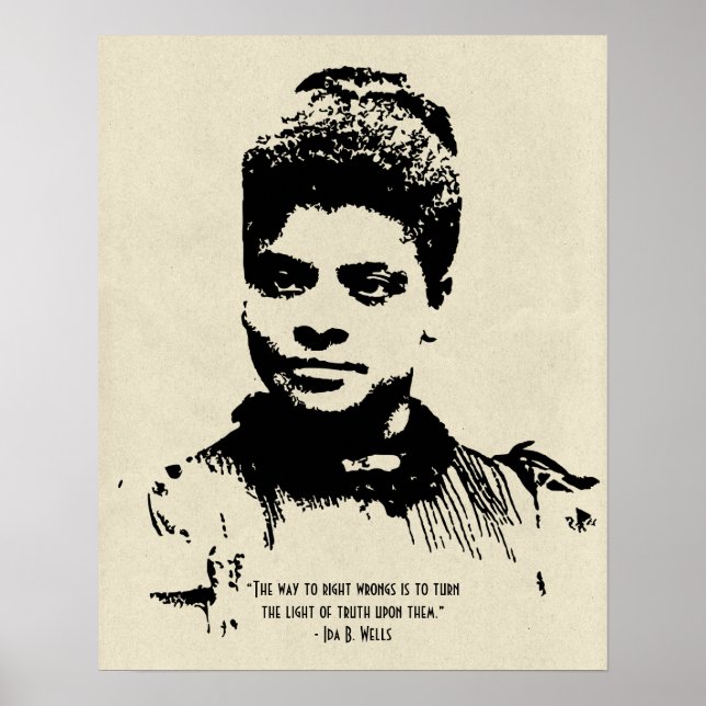 Ida B Wells Licht auf das Zitat der Wahrheit Poster (Vorne)